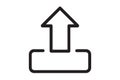 Minimalist upload icon arrow cloud storage vector isolated white background digital transfer Royalty Free Stock Photo