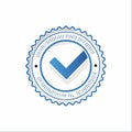 Certified Approval Checkmark Seal Icon Royalty Free Stock Photo