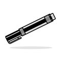 Black Marker Pen Flat Design Vector Illustration Royalty Free Stock Photo