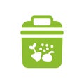 Gardening Icon: Compost Bin with Tools and Plants Royalty Free Stock Photo