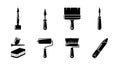 Artistic Tools Icon Set Royalty Free Stock Photo