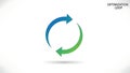 Blue Green Circular Arrows Optimization Loop Icon Royalty Free Stock Photo