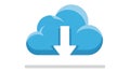 Cloud Download Icon with Progress Bar Royalty Free Stock Photo