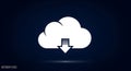 Cloud Download Icon Vector Royalty Free Stock Photo