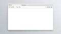 A clean and modern web browser window interface showing a blank white page in a new tab Royalty Free Stock Photo