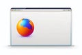 Clean and Modern Web Design A Blank Linux Firefox Browser on a Pristine White Background Perfect for Minimalist Royalty Free Stock Photo