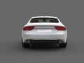 Clean modern white business car - back view Royalty Free Stock Photo