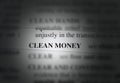 clean money Royalty Free Stock Photo