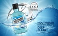Clean mouthwash ad Royalty Free Stock Photo