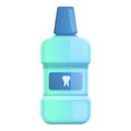 Clean mouthwash icon, cartoon style Royalty Free Stock Photo