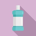 Clean mouthwash icon flat vector. Dental wash Royalty Free Stock Photo