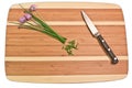 Clean and Natural Wood cutting Board with herbs