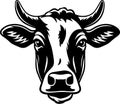 Cow - minimalist and simple silhouette - vector illustration