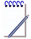 Clean note pad with handle for writing Royalty Free Stock Photo