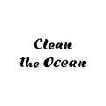 clean the ocean on deep white background. White background, isolated.