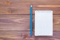 Clean open notepad for writing on a spiral mount sheet Royalty Free Stock Photo