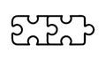 Puzzle Pieces Outline Icon Vector, Problem Solving Connection Symbol, vector design Generative AI Royalty Free Stock Photo