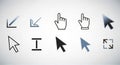 Mouse Cursor and Pointer Icons Set â Vector UI Cursors Royalty Free Stock Photo