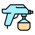 Clean paint gun icon vector flat