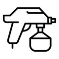 Clean paint gun icon outline vector. Air sprayer