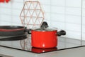 Clean pan on modern stove