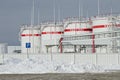 Clean Park of tanks with gasoline at the enterprise is part of LUKOIL.