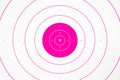 Clean pink paper bullseye target