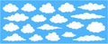 Cloud Vector Set â Cartoon White Clouds Collection on Blue Sky Background Royalty Free Stock Photo