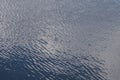 Clean pond water surface with reflection of a blue sky Royalty Free Stock Photo