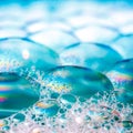 Blue Soap Bubbles Royalty Free Stock Photo