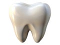 Clean pristine white molar tooth illustration with smooth surface on an isolated checkered background Royalty Free Stock Photo