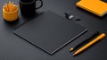 Clean and Professional Notebook Mockup with White Text - Perfect for Presentations and Writing Projects Royalty Free Stock Photo