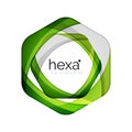 Clean professional business hexagon emblem