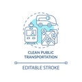 Clean public transportation concept icon