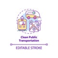 Clean public transportation concept icon