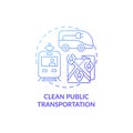 Clean public transportation concept icon