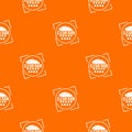 Clean rain pattern vector orange Royalty Free Stock Photo