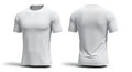 White T-Shirt Mockup - Front and Back View on Isolated Background Royalty Free Stock Photo