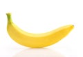 Clean ripe banana shot isolated