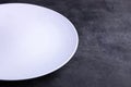 Clean round empty plate