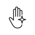 Clean sanitize hands icon for apps and websited