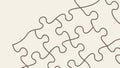 Jigsaw puzzle pieces, blank seamless pattern background, vector design Generative AI Royalty Free Stock Photo