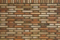 Clean semetry neat orange brick wall background Royalty Free Stock Photo