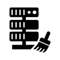 Clean, server, storage icon. Black vector design Royalty Free Stock Photo