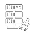 Clean, server, storage icon. Outline vector design Royalty Free Stock Photo