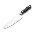 Sharp chef knife with black handle on white background Royalty Free Stock Photo