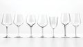 Clean And Shiny Empty Wine Glasses On White Background Royalty Free Stock Photo