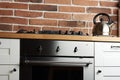 Clean shiny kitchen stove
