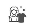 Clean shirt icon. Laundry tshirt sign. Clothing cleaner. Vector