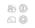 Clean shirt line icon. Laundry tshirt sign. Clothing cleaner. Vector